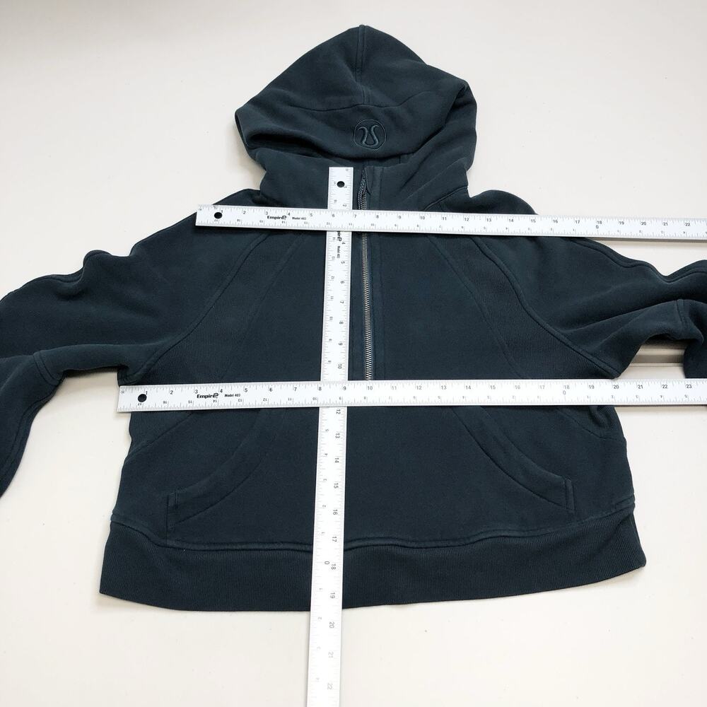 Lululemon Women Dark Green Scuba Oversized Half Zip Hoodie Sweatshirt XS S - Picture 3 of 7